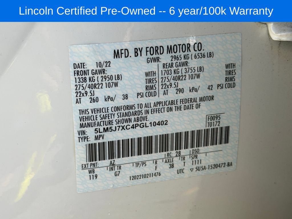 Used 2023 Lincoln Aviator Reserve w/ Equipment Group 201A AWD/4WD image 37