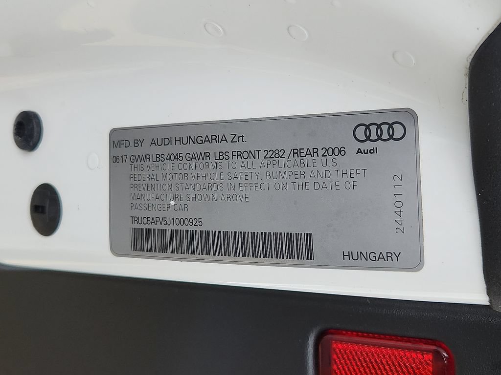 Used 2018 Audi TT 2.0T AWD/4WD image 25