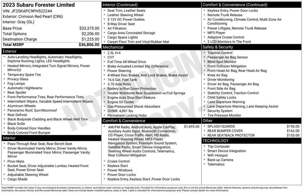 Used 2023 Subaru Forester Limited image 18