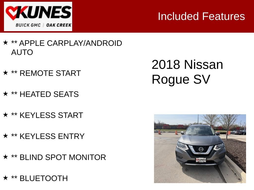 Used 2018 Nissan Rogue SV AWD/4WD image 2