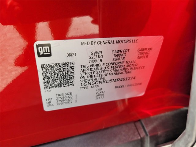 Certified 2021 Chevrolet Tahoe LT w/ Rear Media and Nav Package image 23