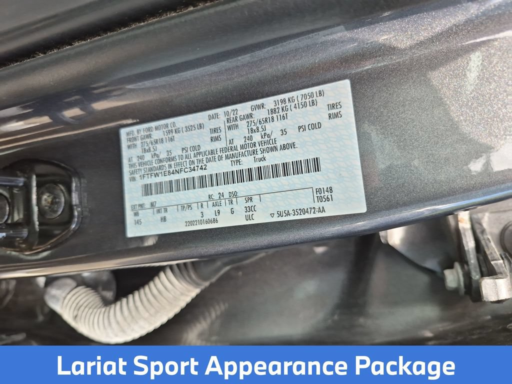 Used 2022 Ford F150 Lariat w/ Max Trailer Tow Package AWD/4WD image 8
