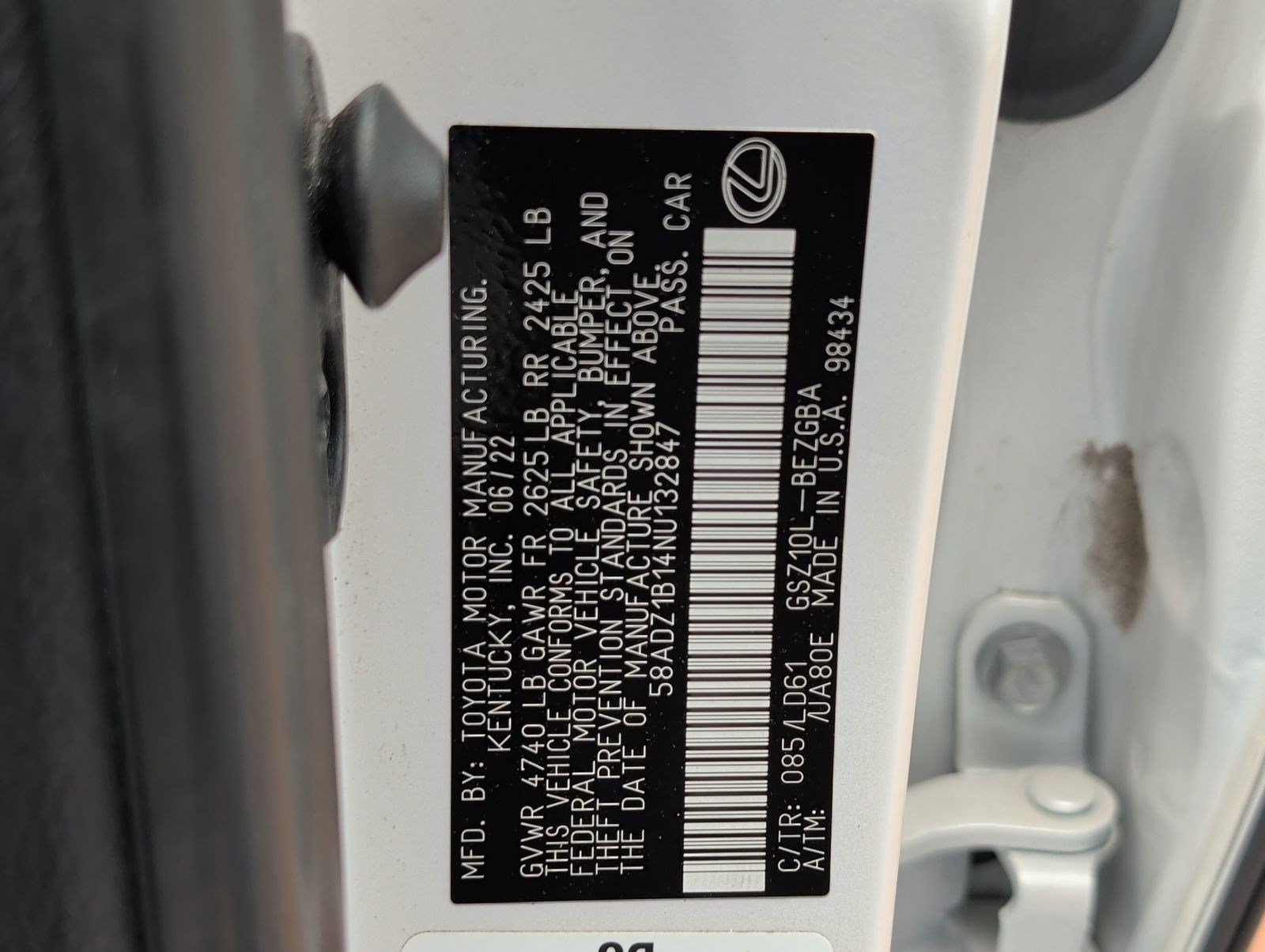 Certified 2022 Lexus ES 350 w/ Premium Package FWD image 30
