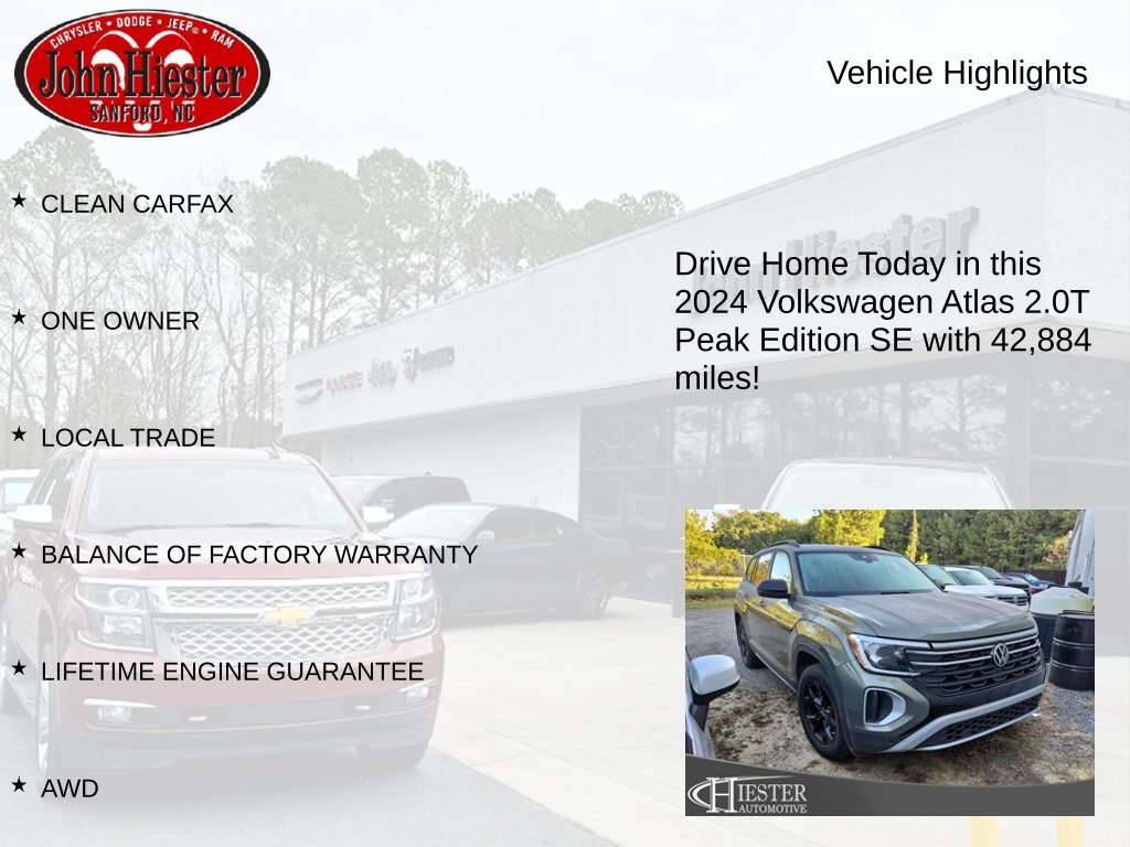 Used 2024 Volkswagen Atlas Peak Edition SE AWD/4WD image 5