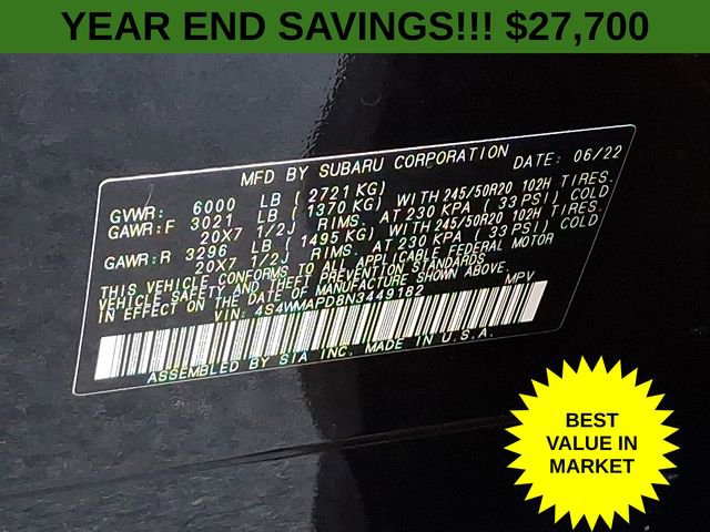 Used 2022 Subaru Ascent Limited w/ Technology Package image 33