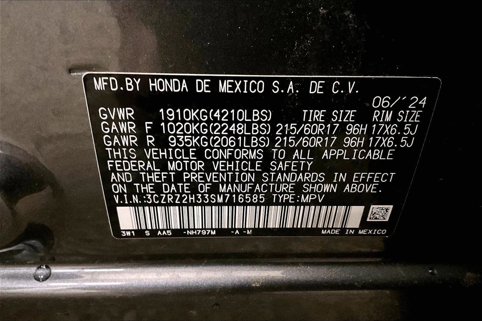 Used 2025 Honda HR-V LX image 32