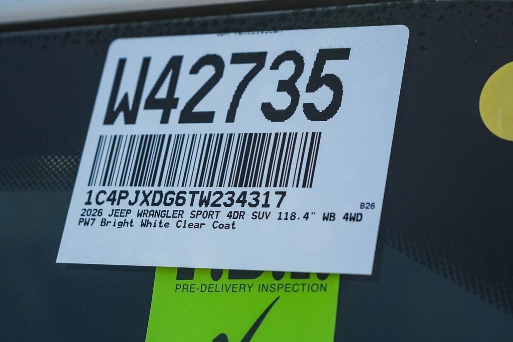 New 2026 Jeep Wrangler Sport S image 29