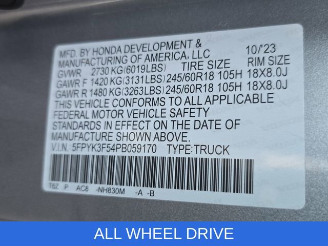 Used 2023 Honda Ridgeline RTL image 35