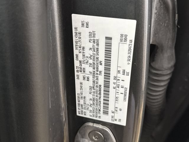 Used 2022 Ford Escape SE w/ SE Sport Appearance Package FWD image 31