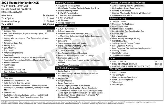 Used 2023 Toyota Highlander XSE AWD/4WD image 7