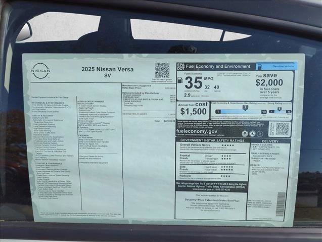 New 2025 Nissan Versa SV w/ Trunk Package image 18