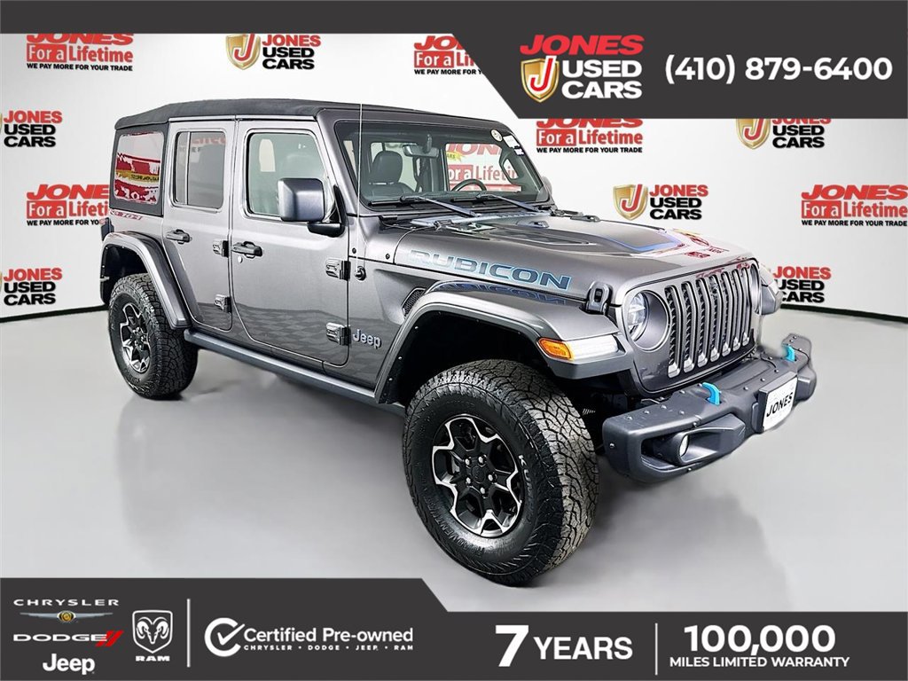 Used 2021 Jeep Wrangler Unlimited Rubicon 4xe w/ Steel Bumper Group