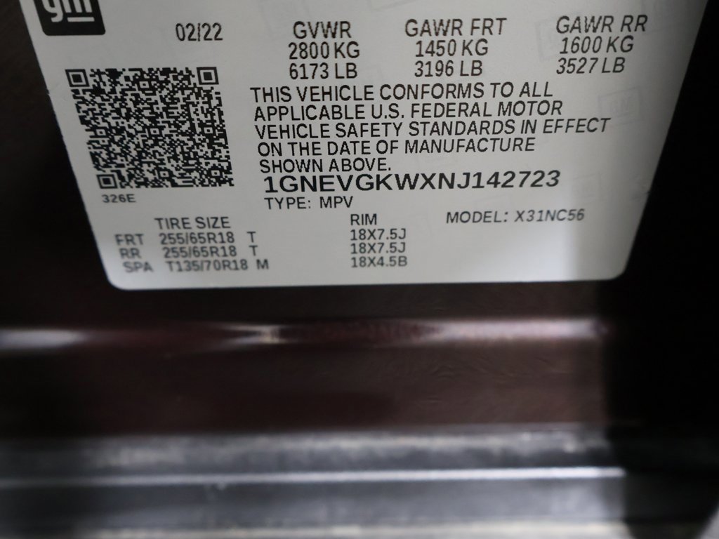 Used 2022 Chevrolet Traverse LT w/ LPO, Floor Liner Package image 53