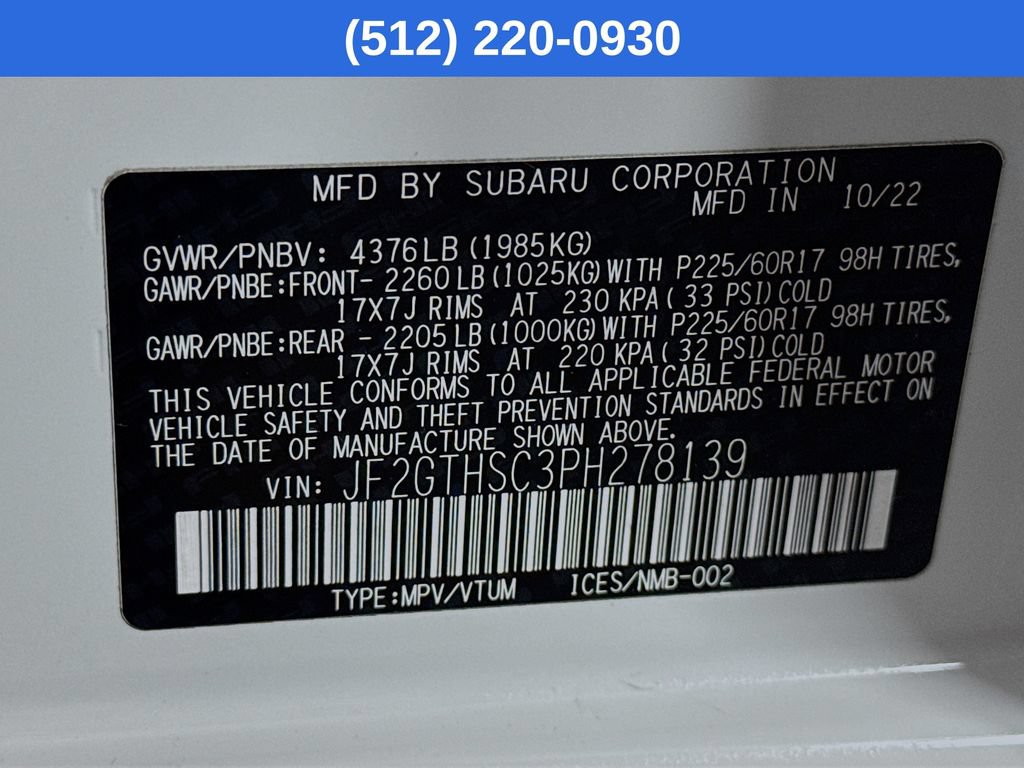 New 2023 Subaru Crosstrek 2.5i Sport AWD/4WD image 41