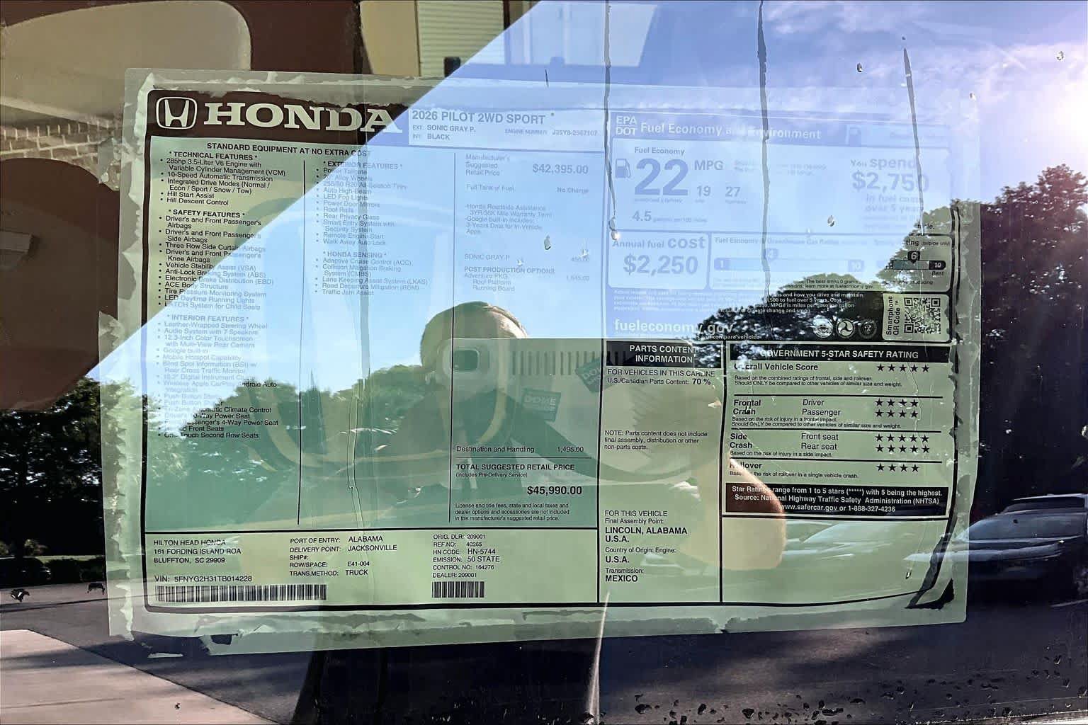 New 2026 Honda Pilot Sport image 18