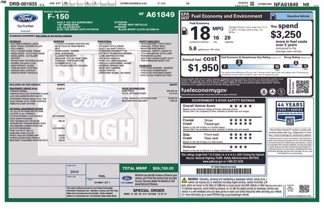Used 2022 Ford F150 Tremor w/ Equipment Group 401A Mid AWD/4WD image 27