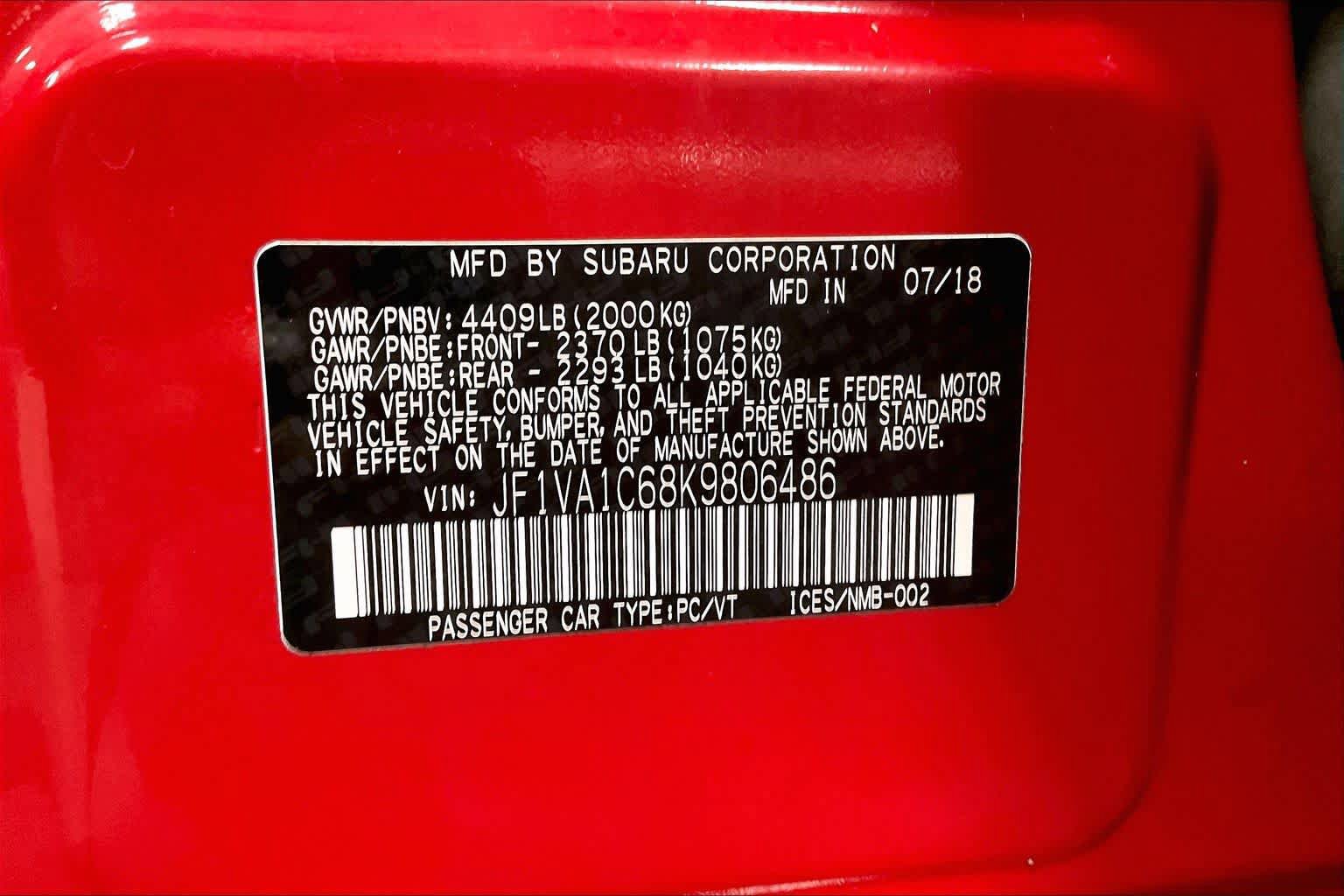 Used 2019 Subaru WRX Premium image 37