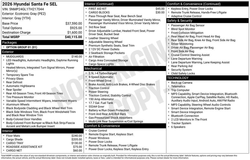 Certified 2026 Hyundai Santa Fe SEL FWD image 32