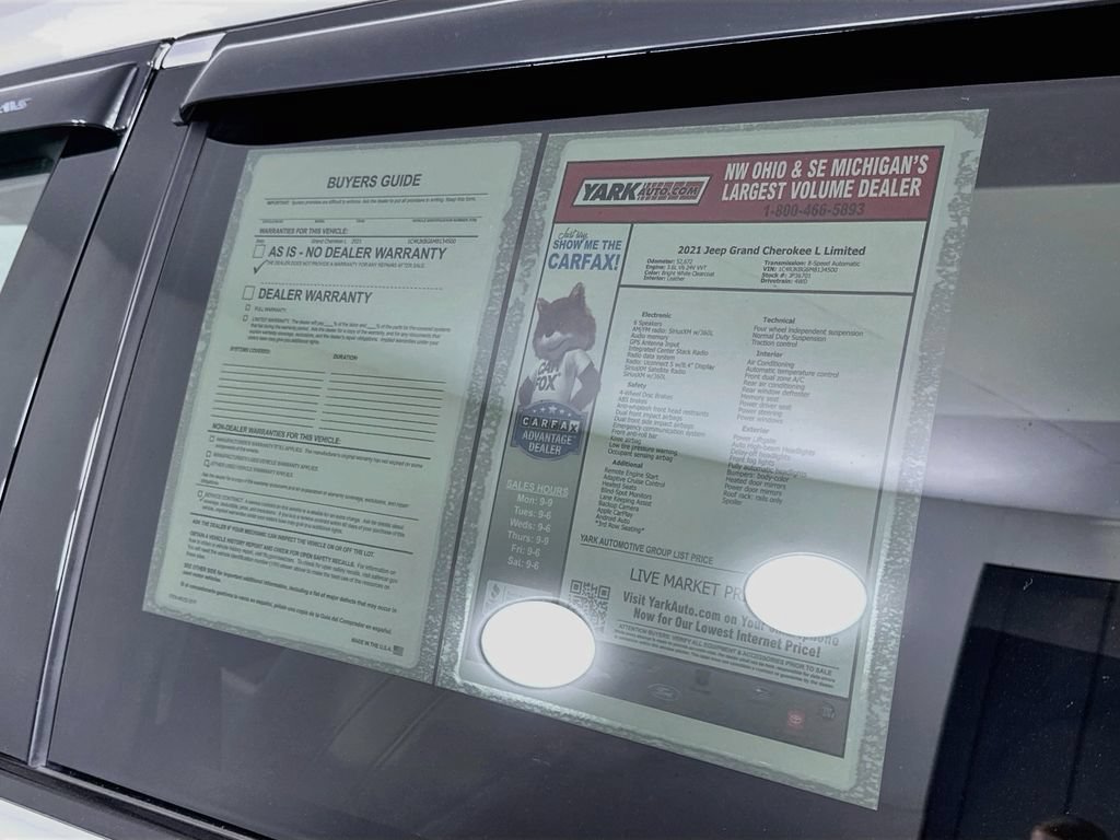 Certified 2021 Jeep Grand Cherokee L Limited AWD/4WD image 15