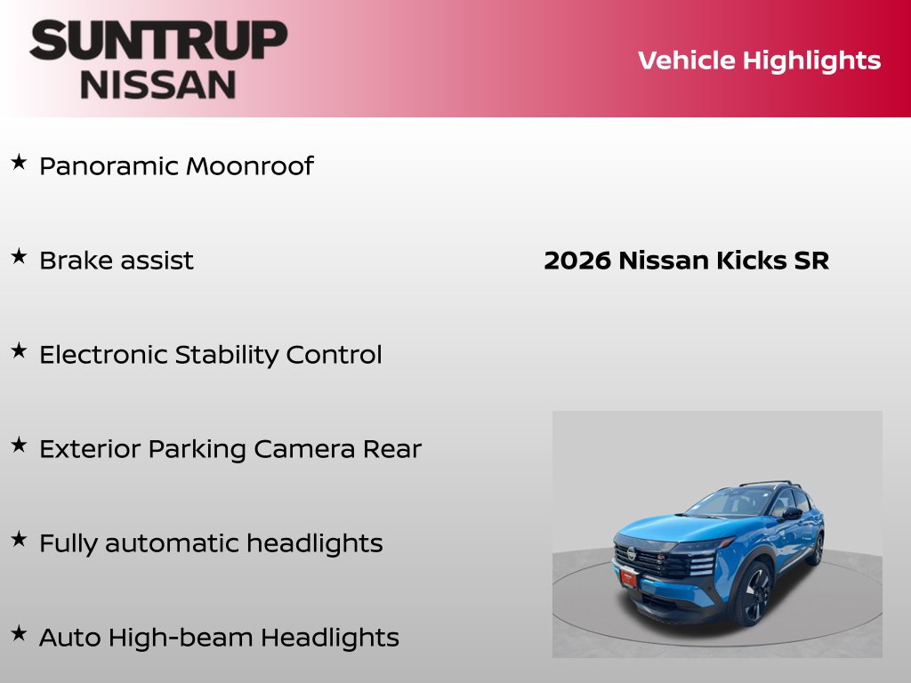 Certified 2026 Nissan Kicks SR w/ SR Premium Package FWD image 38