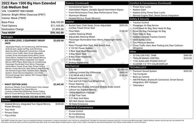 Used 2022 RAM 1500 Big Horn AWD/4WD image 20