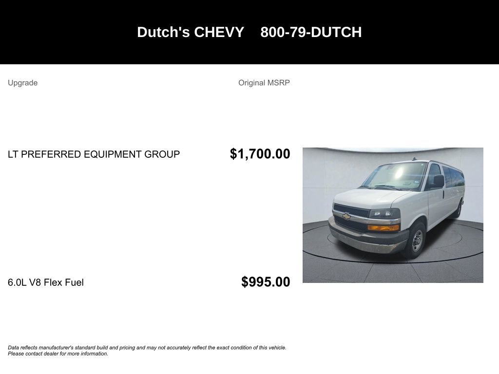 Used 2020 Chevrolet Express 3500 LT w/ LT Preferred Equipment Group RWD image 5