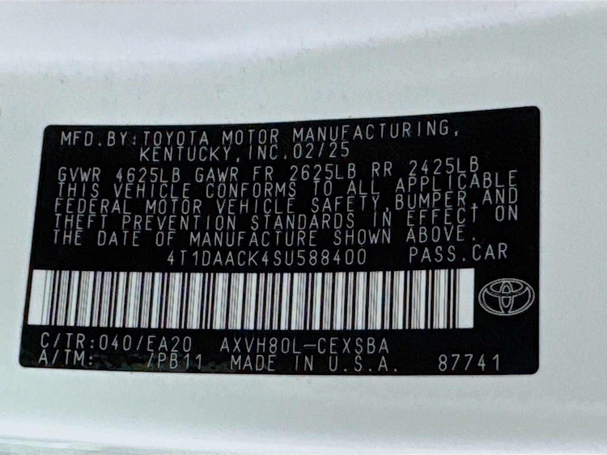 Certified 2025 Toyota Camry SE w/ Multimedia Upgrade Package FWD image 30
