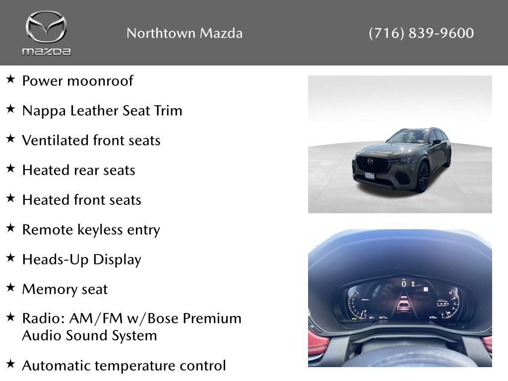 Certified 2025 MAZDA CX-70 3.3 Turbo S w/ Premium Package AWD/4WD image 10