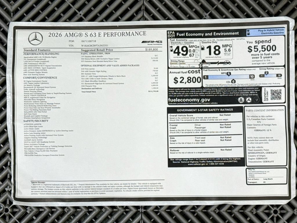 New 2026 Mercedes-Benz S 63 AMG S image 9