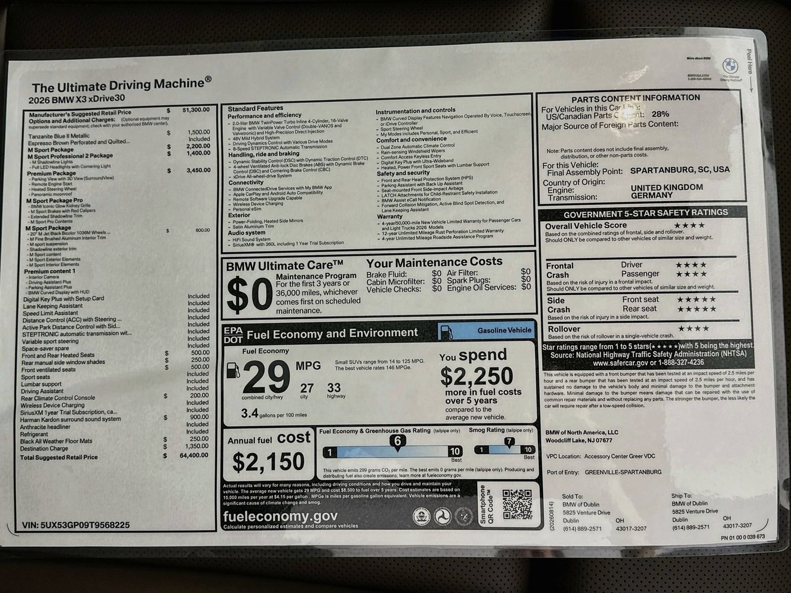 New 2026 BMW X3 xDrive30i w/ Premium Package AWD/4WD image 47