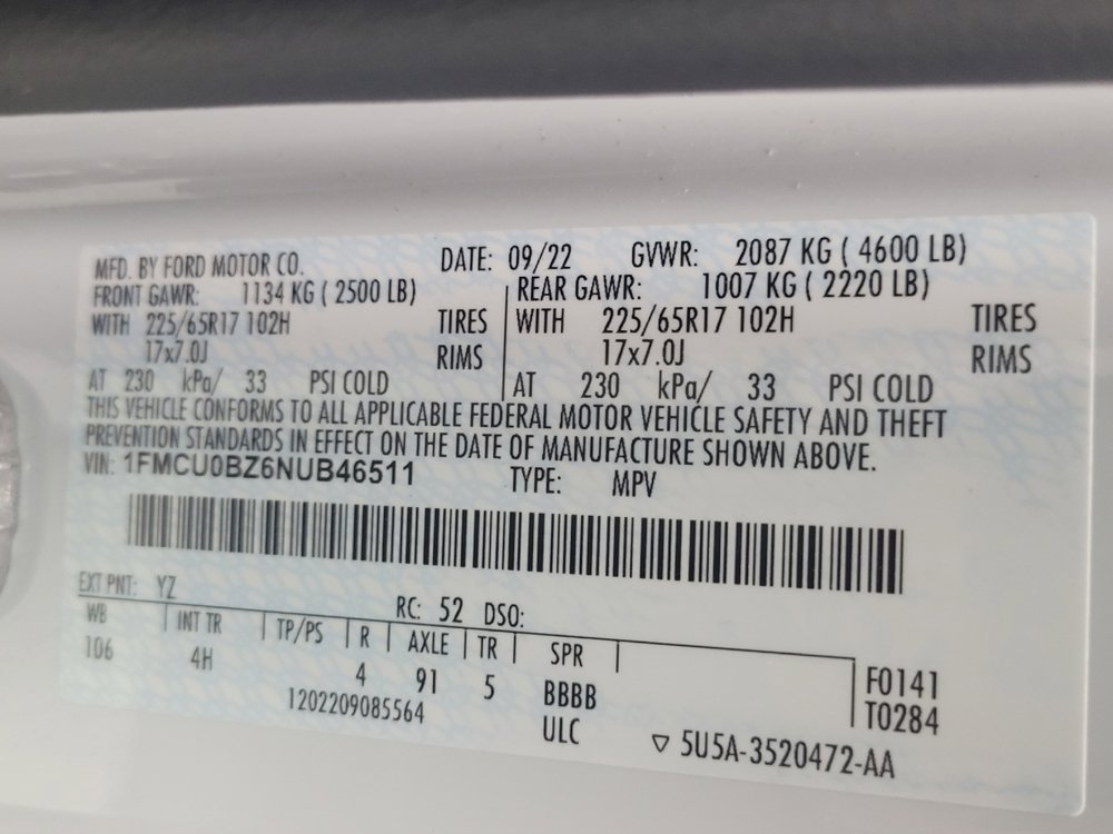 Used 2022 Ford Escape SE FWD image 33