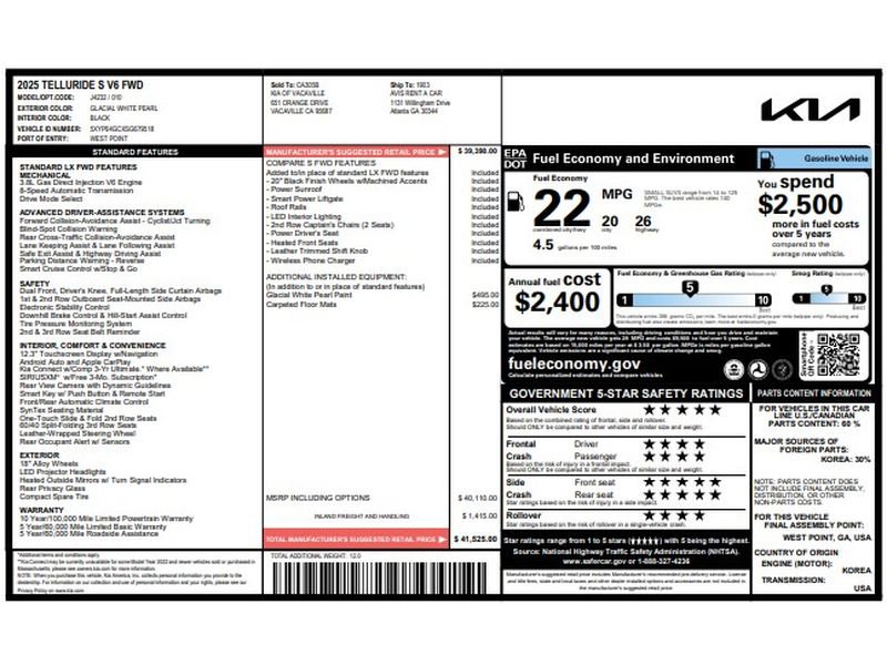 Used 2025 Kia Telluride S image 10