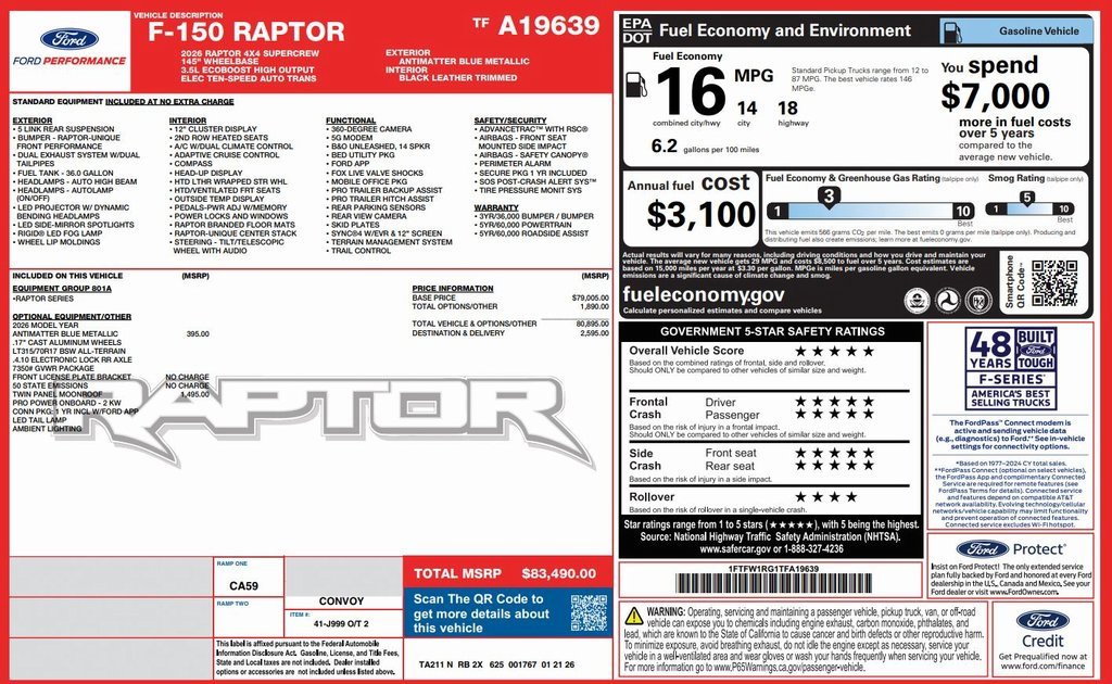 New 2026 Ford F150 Raptor image 2