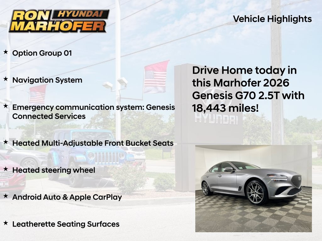 Used 2026 Genesis G70 2.5T AWD/4WD image 14
