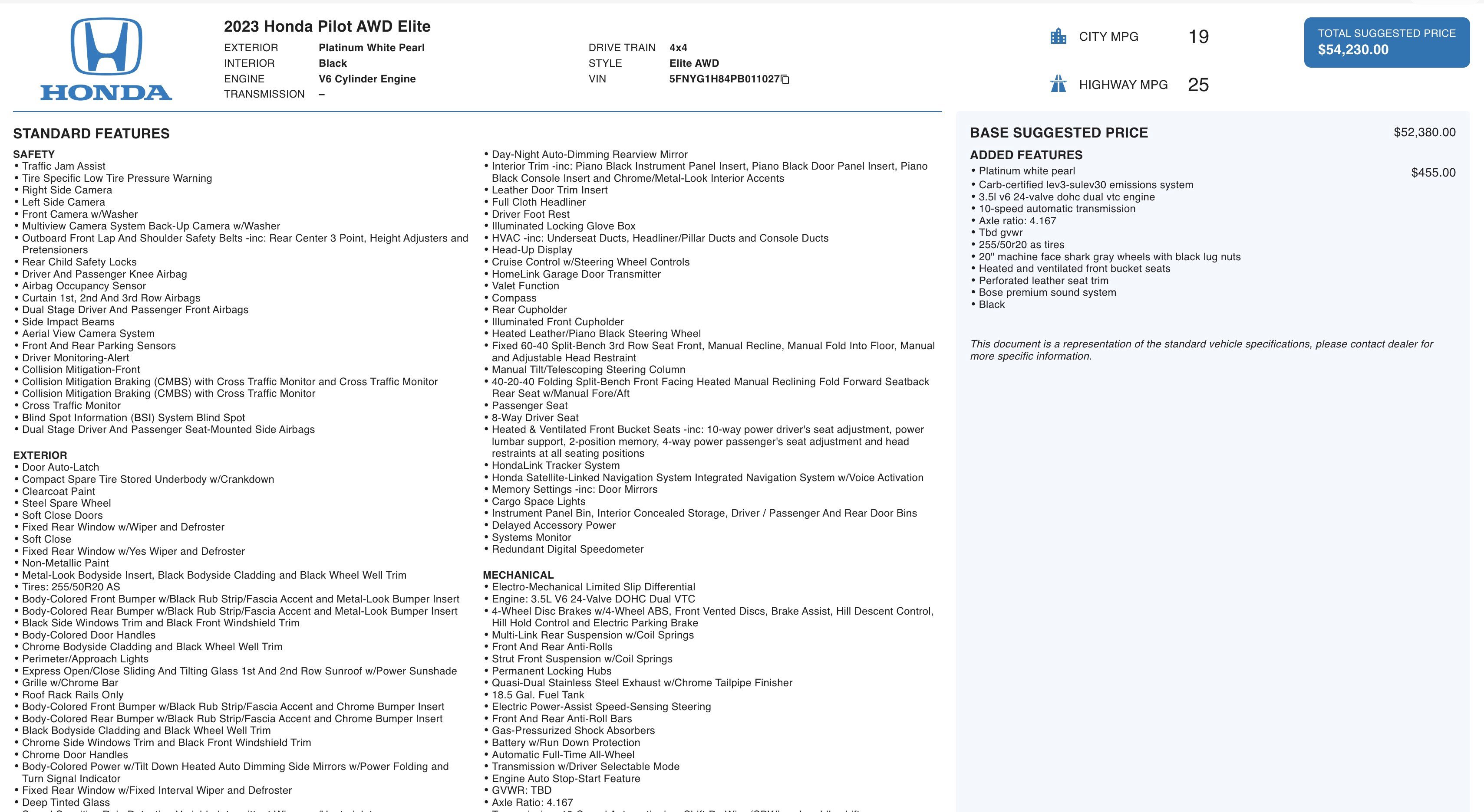 Used 2023 Honda Pilot Elite image 2