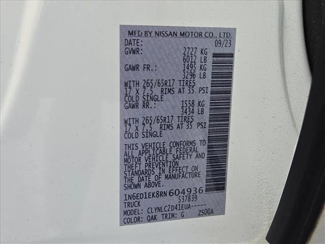 Used 2024 Nissan Frontier SV w/ SV Convenience Package AWD/4WD image 17