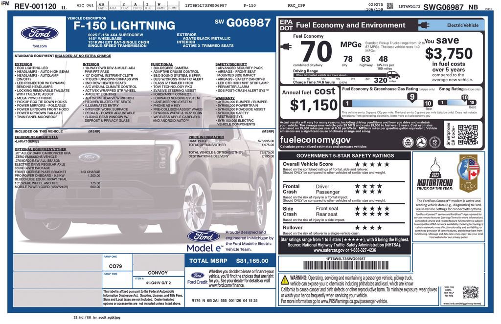 New 2025 Ford F150 Lightning Lariat image 4