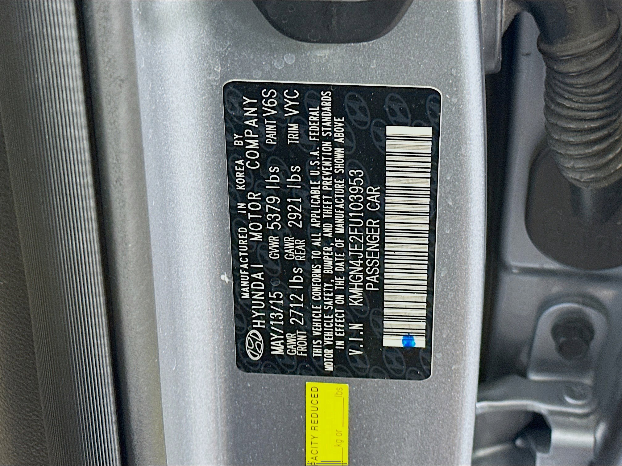 Used 2015 Hyundai Genesis 3.8 w/ Option Group 04 RWD image 12