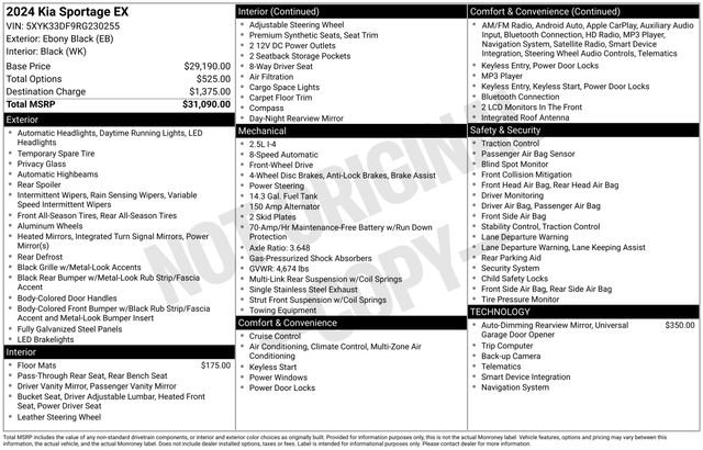 Certified 2024 Kia Sportage EX image 25