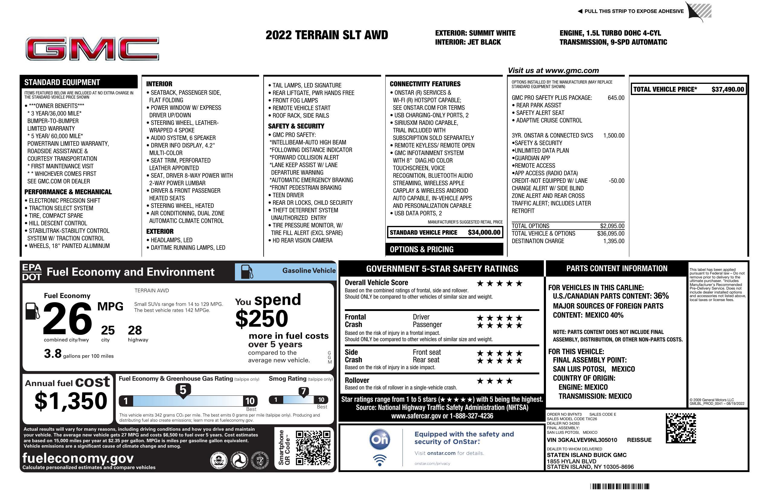 Used 2022 GMC Terrain SLT image 3