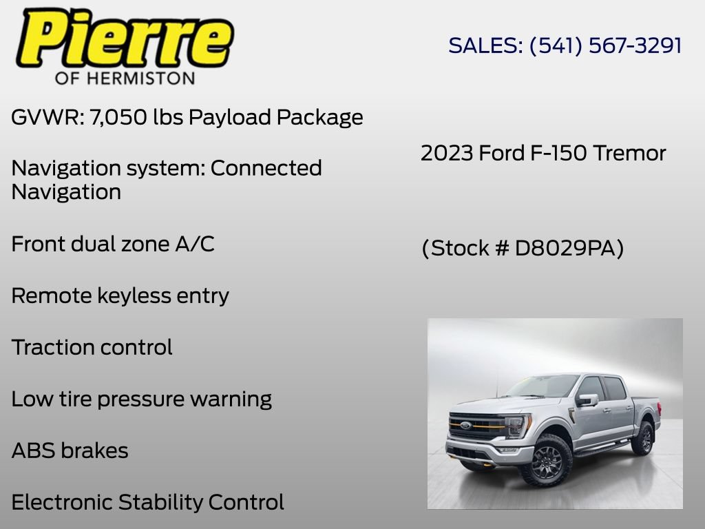 Used 2023 Ford F150 Tremor w/ Equipment Group 402A High AWD/4WD image 6