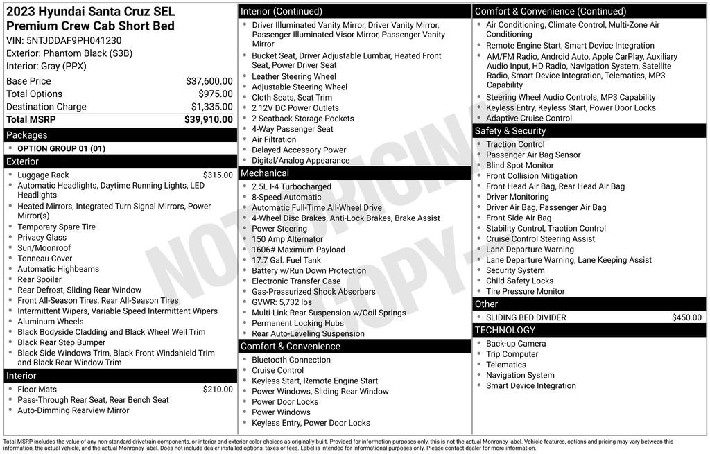 Used 2023 Hyundai Santa Cruz SEL Premium image 50