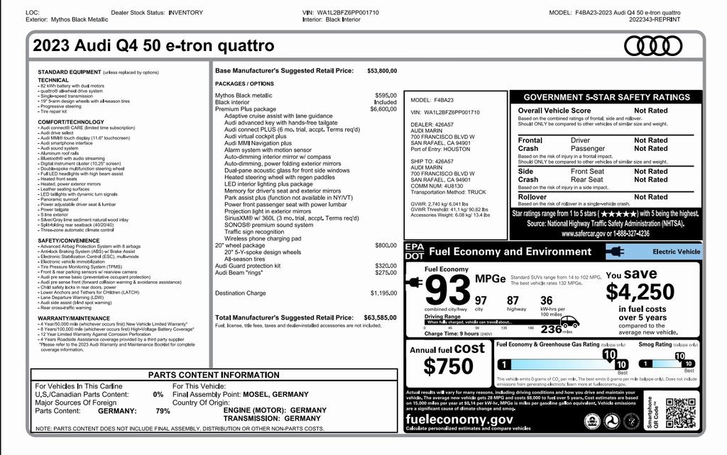 Used 2023 Audi Q4 e-tron Premium Plus image 4