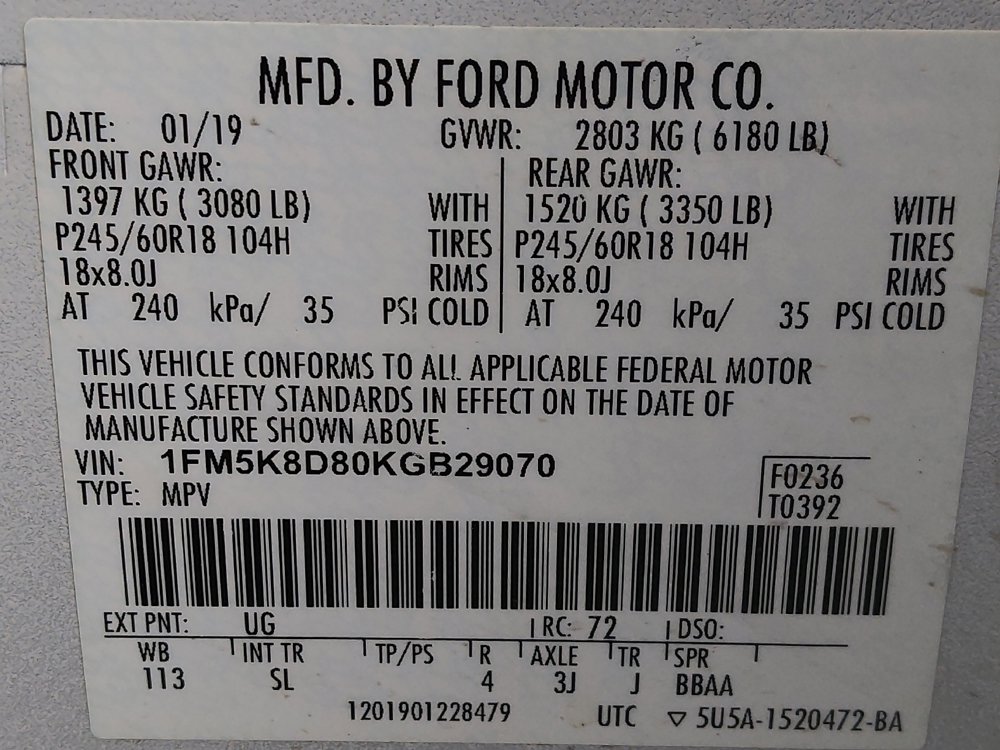 Used 2019 Ford Explorer XLT w/ Equipment Group 202A AWD/4WD image 33