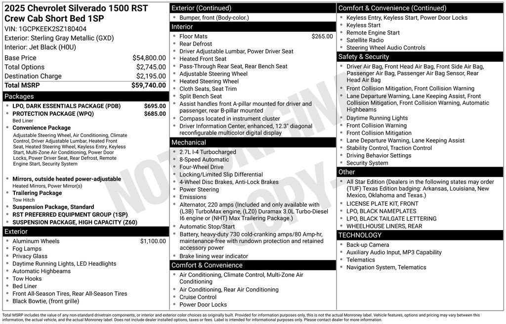 Certified 2025 Chevrolet Silverado 1500 RST w/ LPO, Dark Essentials Package AWD/4WD image 5