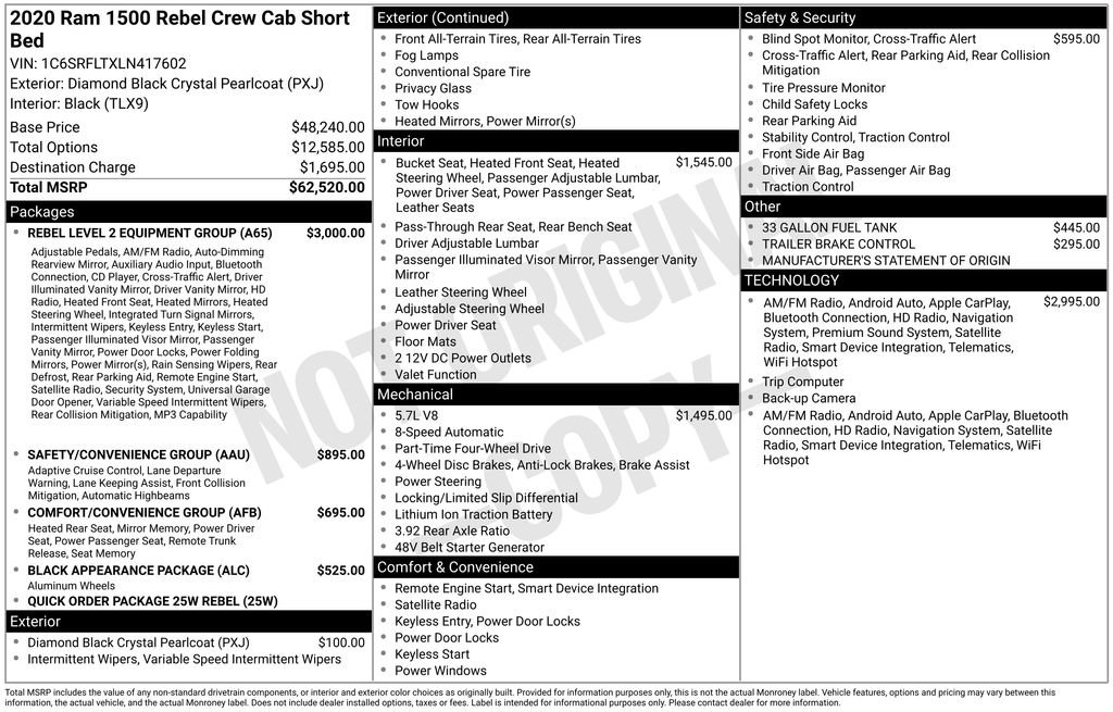 Used 2020 RAM 1500 Rebel w/ Rebel Level 2 Equipment Group AWD/4WD image 4