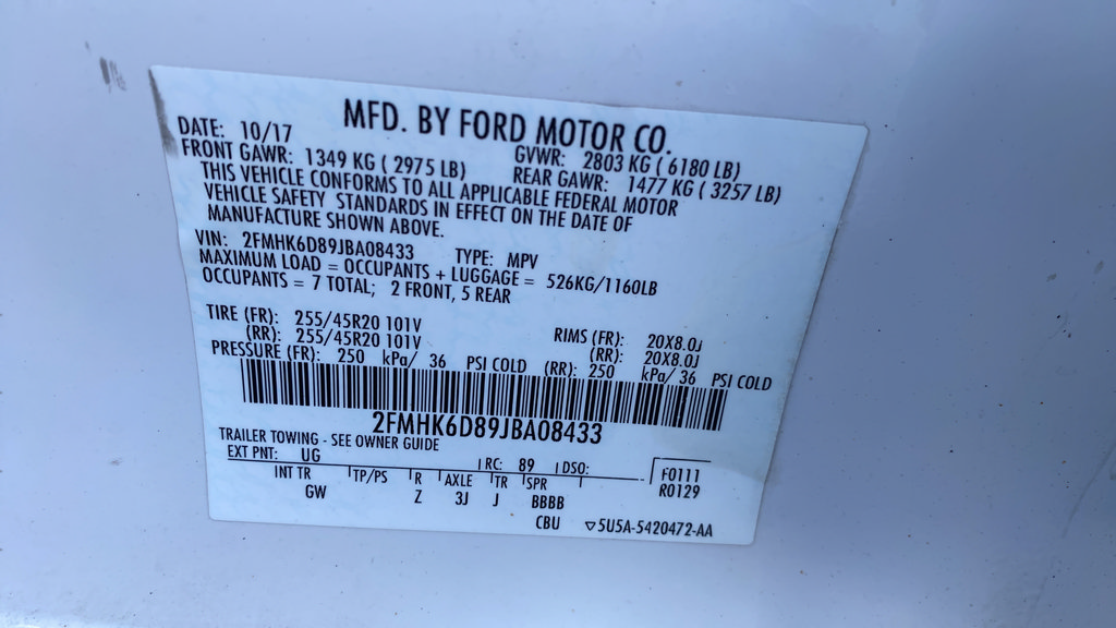 Used 2018 Ford Flex Limited w/ Equipment Group 301A AWD/4WD image 29