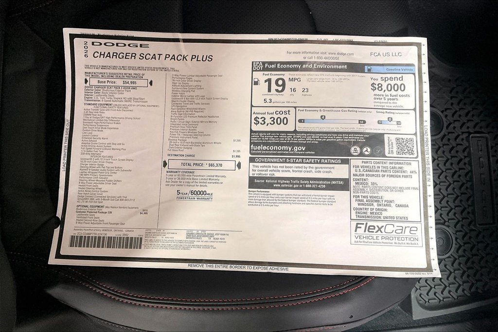 New 2026 Dodge Charger Scat Pack AWD/4WD image 34