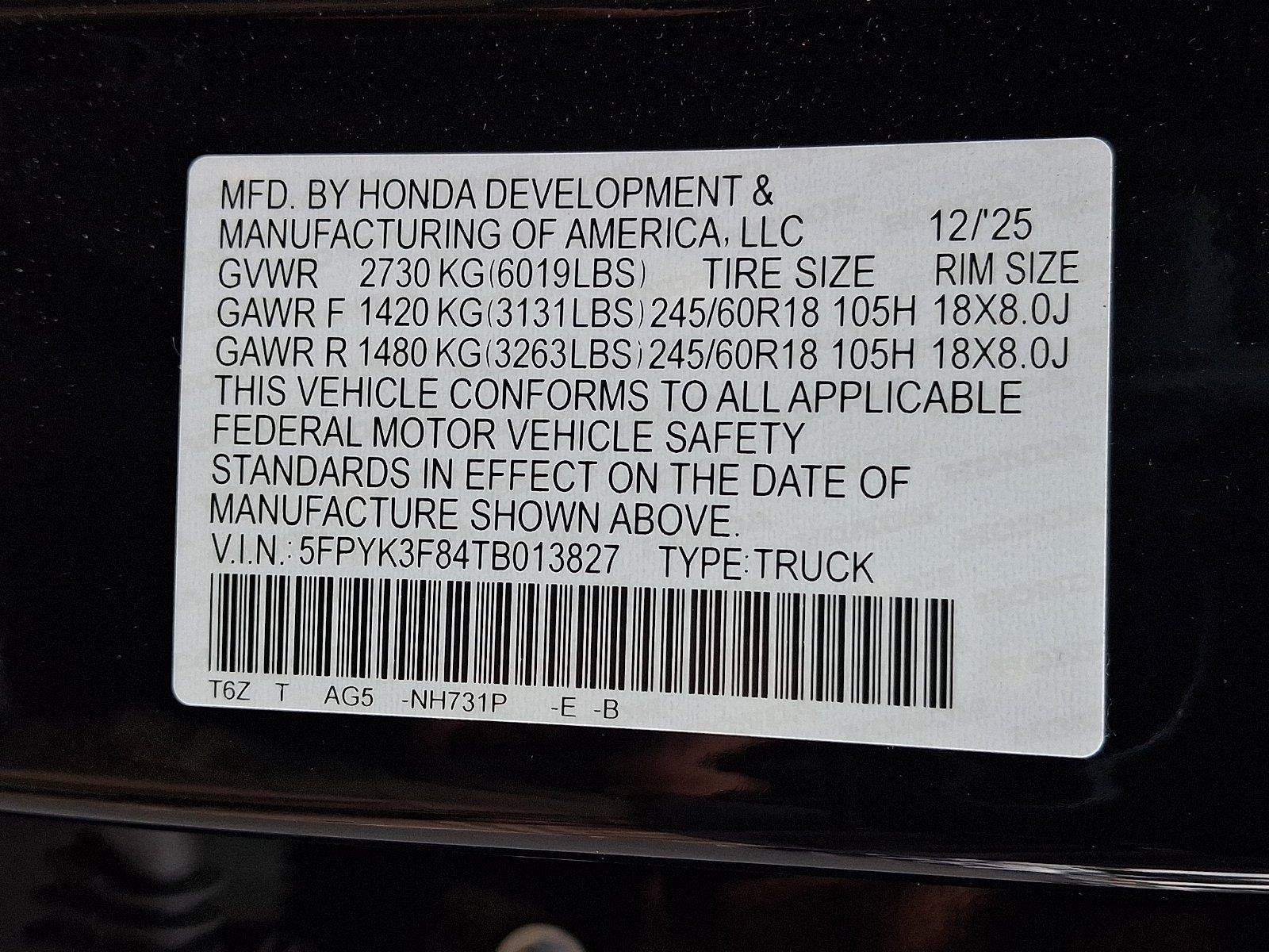 Certified 2026 Honda Ridgeline Black Edition image 29