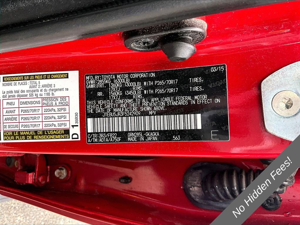 Used 2015 Toyota 4Runner SR5 AWD/4WD image 28